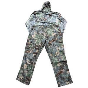 King's Desert Camouflage Hoodie & Cargo Pants Set Men's Outdoor Hunting Gear XXL